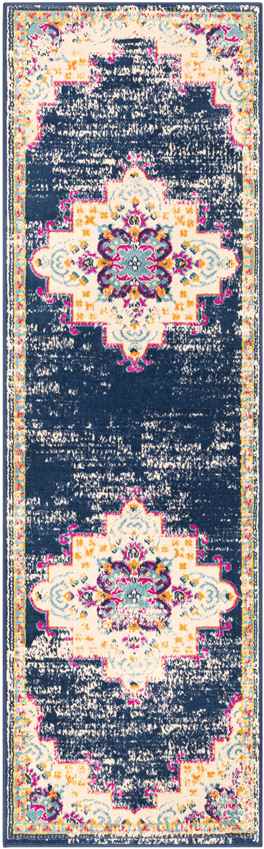 Zwilbroek Traditional Denim Area Rug