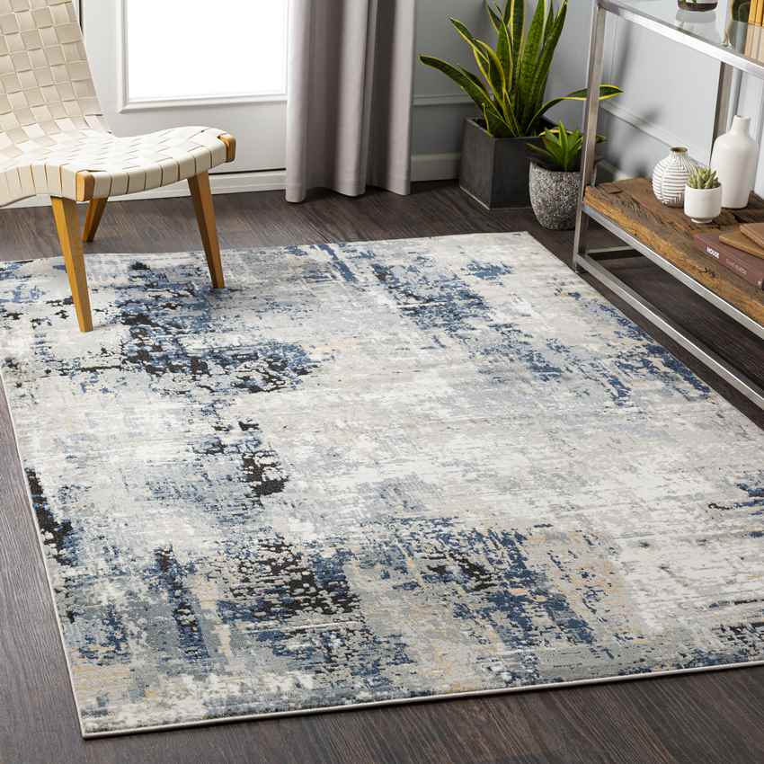 Vuren Modern Denim Area Rug