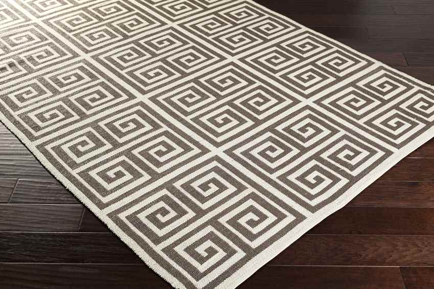 Toldijk Modern Dark brown/Cream Area Rug
