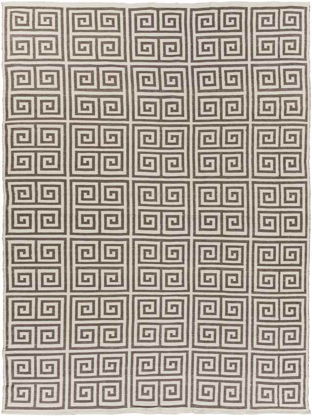 Toldijk Modern Dark brown/Cream Area Rug