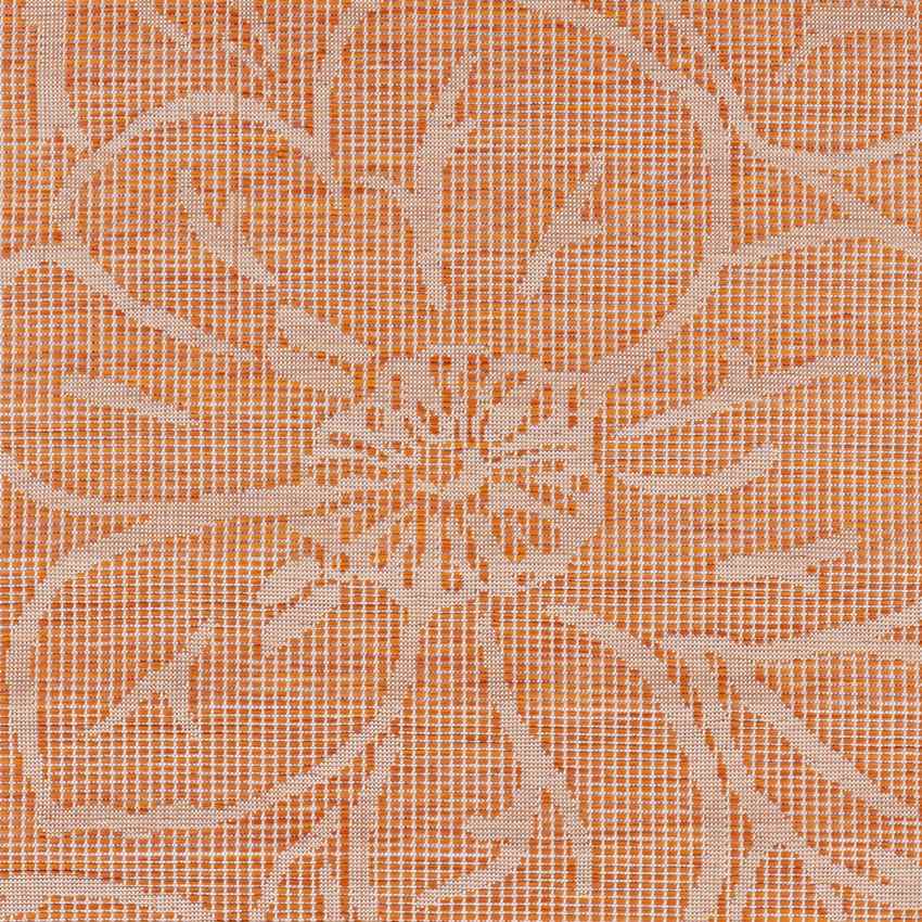 Broekoord Traditional Bright Orange Area Rug