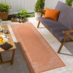 Calslagen Traditional Bright Orange Area Rug