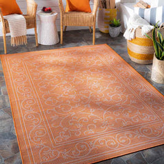 Castricum Traditional Orange Area Rug