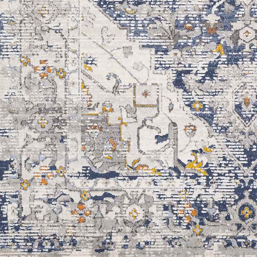 Lunen Traditional Denim Area Rug