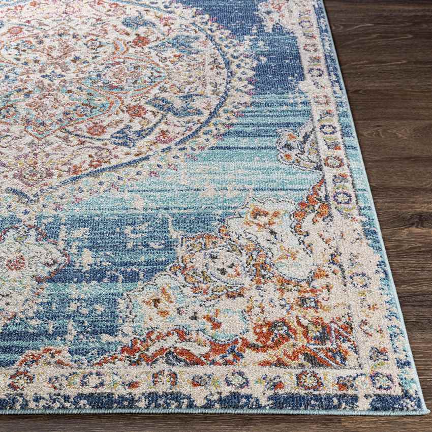 Kreel Traditional Navy Area Rug