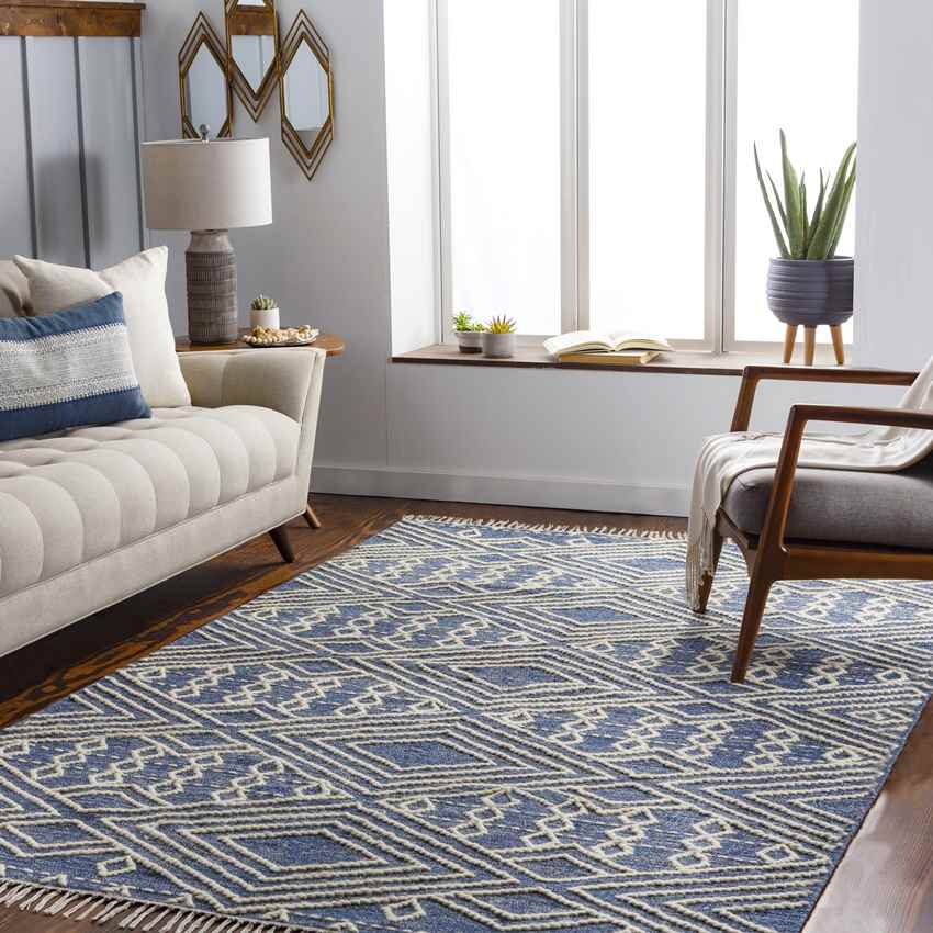 Marlow Global Navy Area Rug