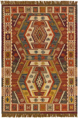 Wognum Global Burgundy Area Rug
