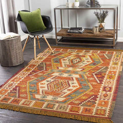 Wognum Global Burgundy Area Rug