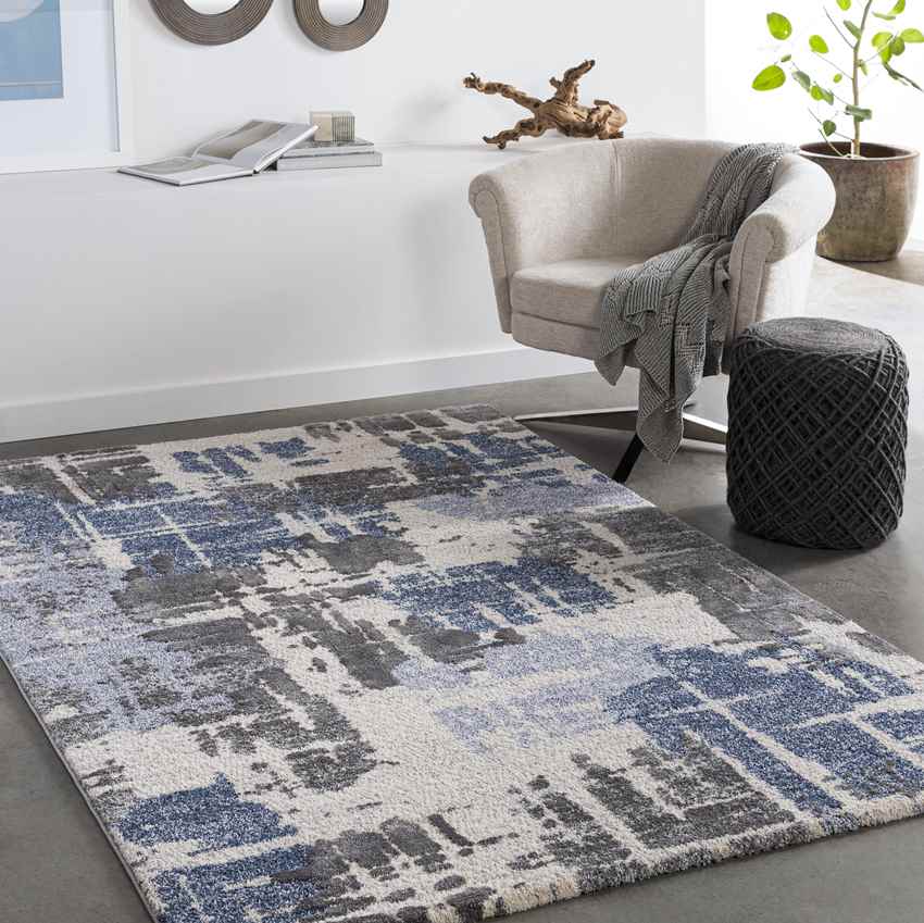 Bolberg Modern Navy Area Rug