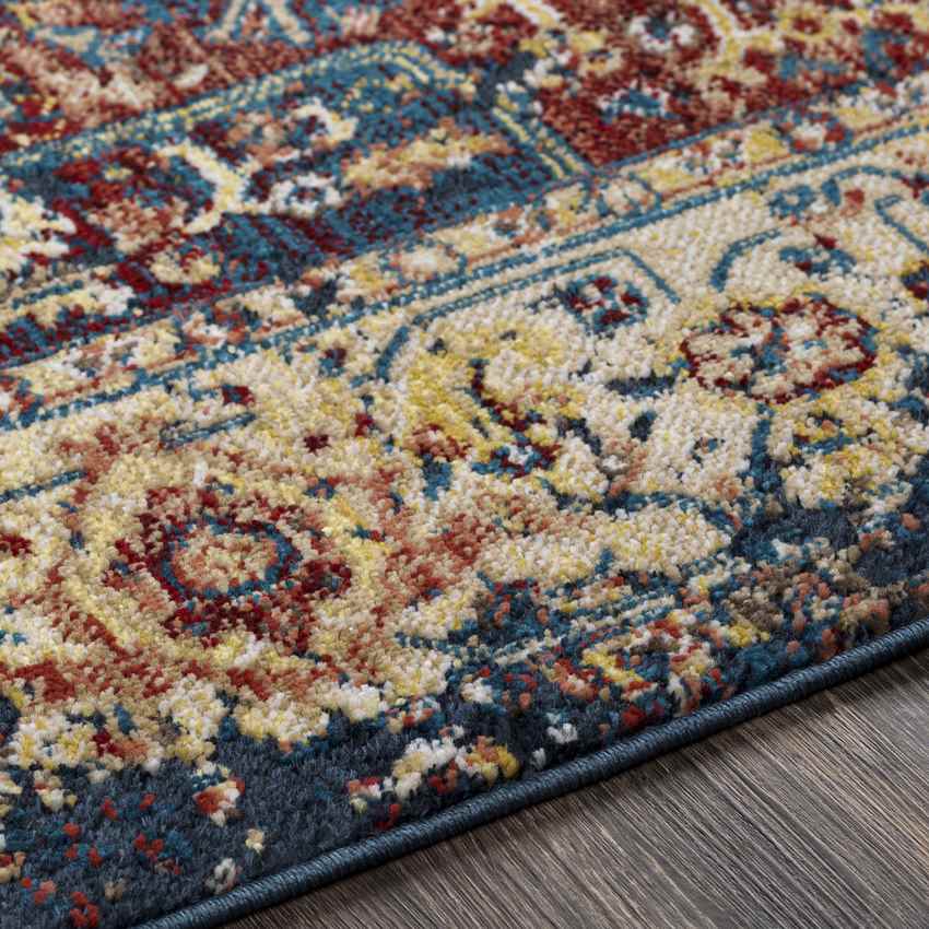 Driehoek Traditional Dark Red Area Rug