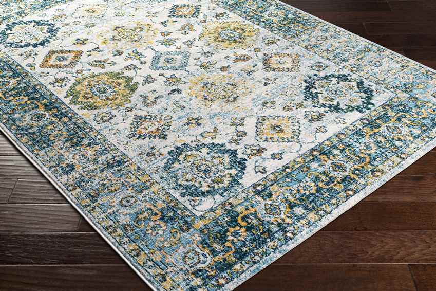 Huij Traditional Dark Green Area Rug