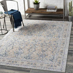 Liempde Traditional Dark Blue Area Rug