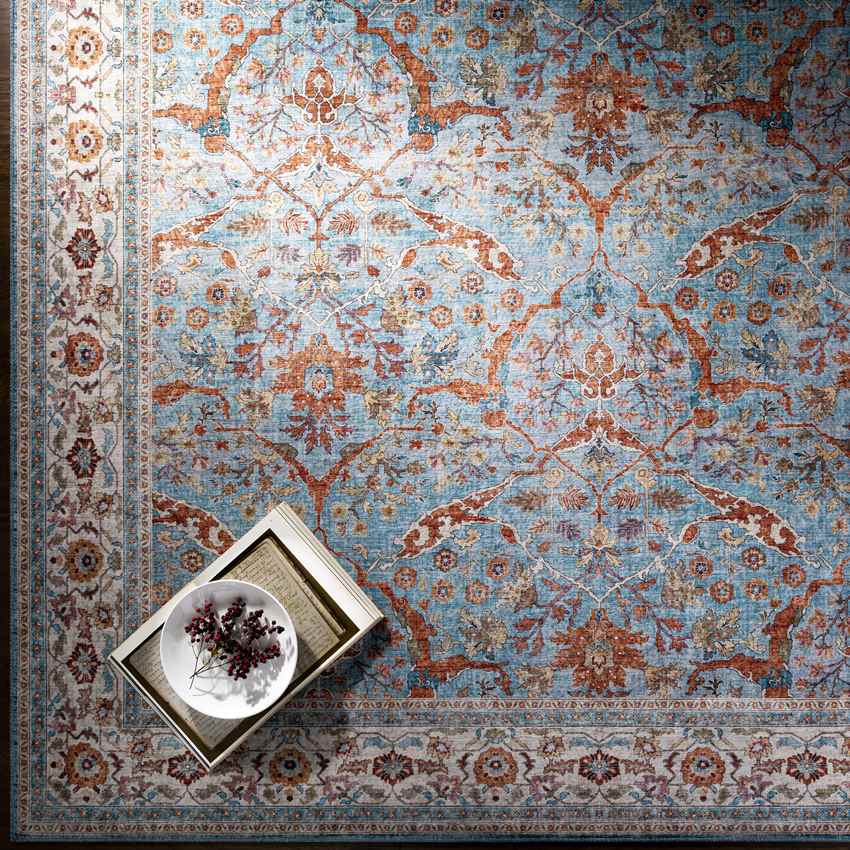 Looieind Traditional Brick Red Area Rug