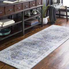 Maasdriel Traditional Dark Blue Area Rug