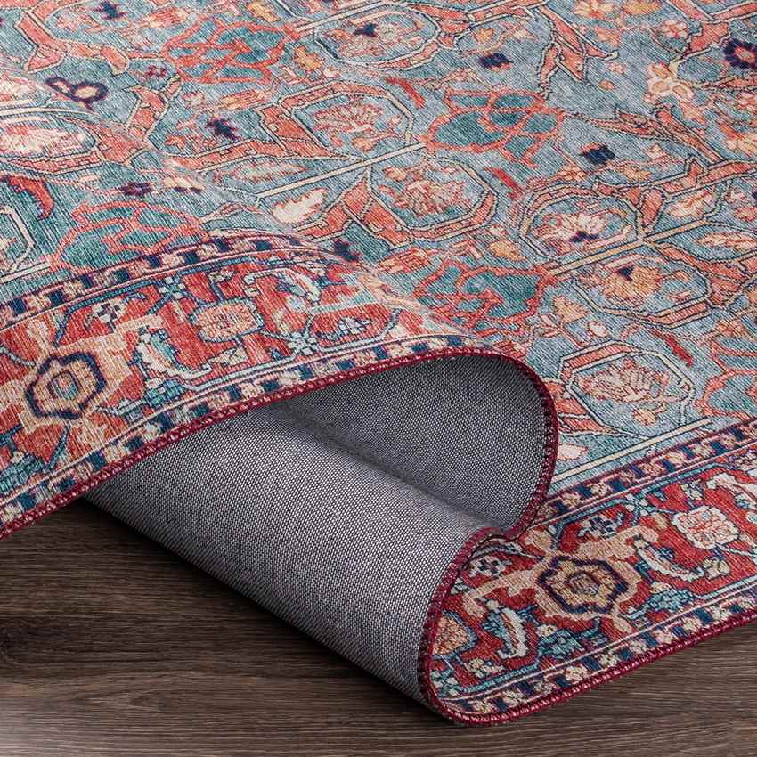 Luissel Traditional Brick Red Area Rug