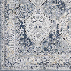 Moeren Traditional Dark Blue Area Rug