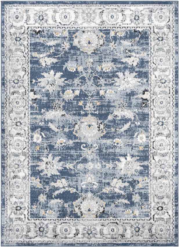 Molenveld Traditional Dark Blue Area Rug