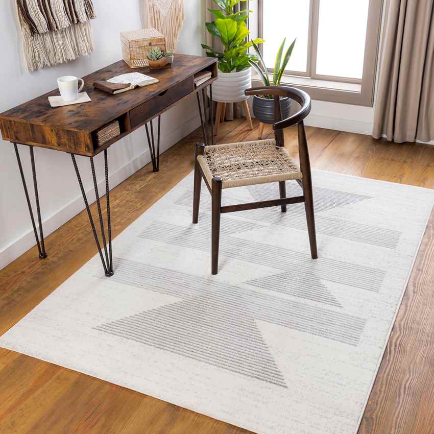 Plasmolen Modern White Area Rug