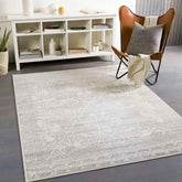 Vosberg Traditional Light Gray Area Rug