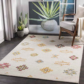 Linn Global Cream Area Rug