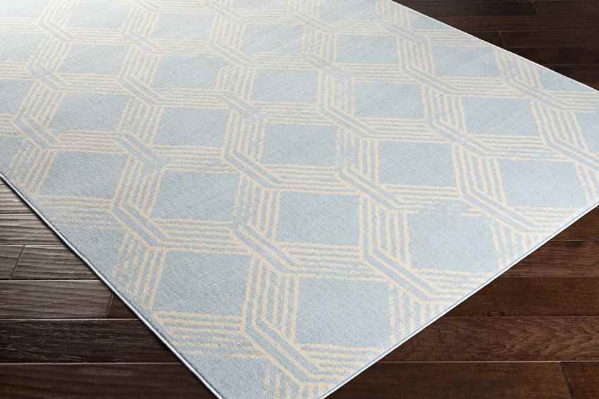 Leegkerk Modern Ice Blue Area Rug