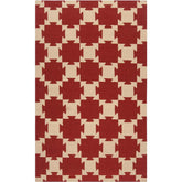 Rhenoy Modern Dark Red Area Rug
