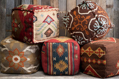 Gastern Dark Red Pouf