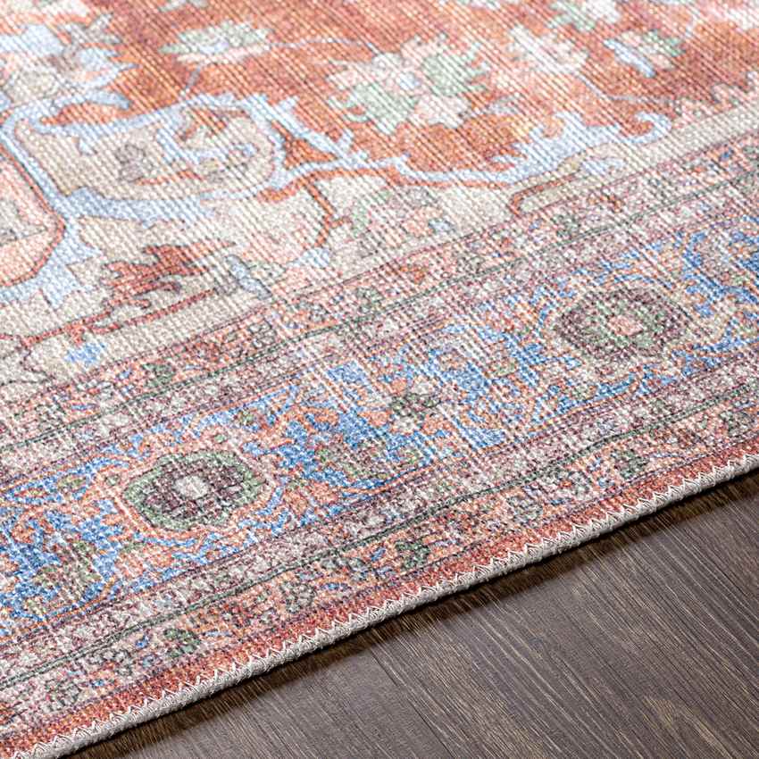 North Pekin Traditional Dark Brown Washable Area Rug