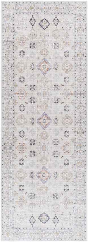 North Utica Traditional Beige Washable Area Rug