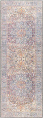 Oak Grove Traditional Burnt Orange Washable Area Rug