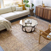 West Point Traditional Saffron Washable Area Rug