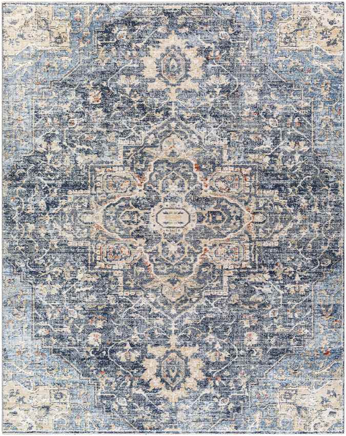 Tippecanoe Traditional Navy Area Rug