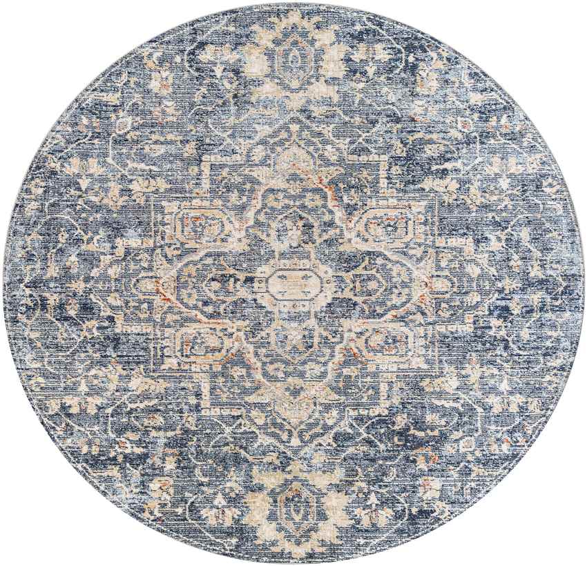 Tippecanoe Traditional Navy Area Rug