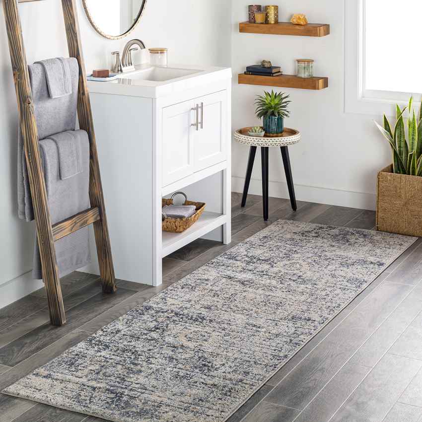 Tippecanoe Traditional Navy Area Rug
