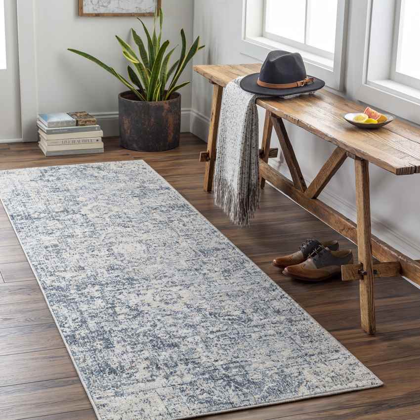Tippecanoe Traditional Navy Area Rug