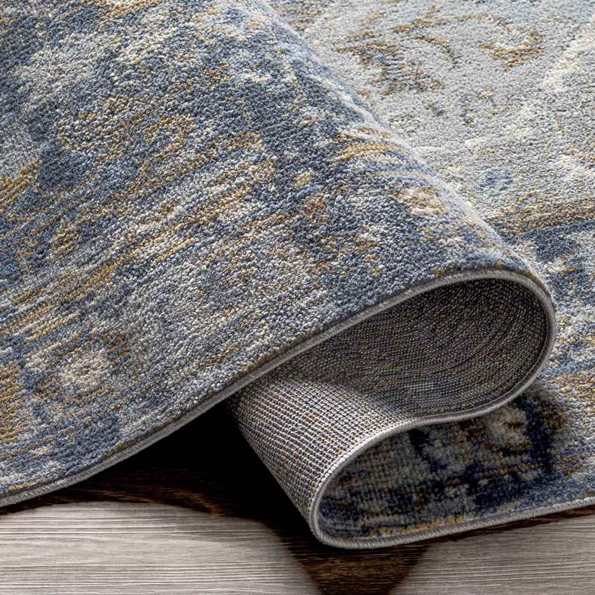 Elisa Traditional Dark Blue Area Rug