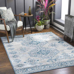 New Salem Traditional Dark Blue Area Rug