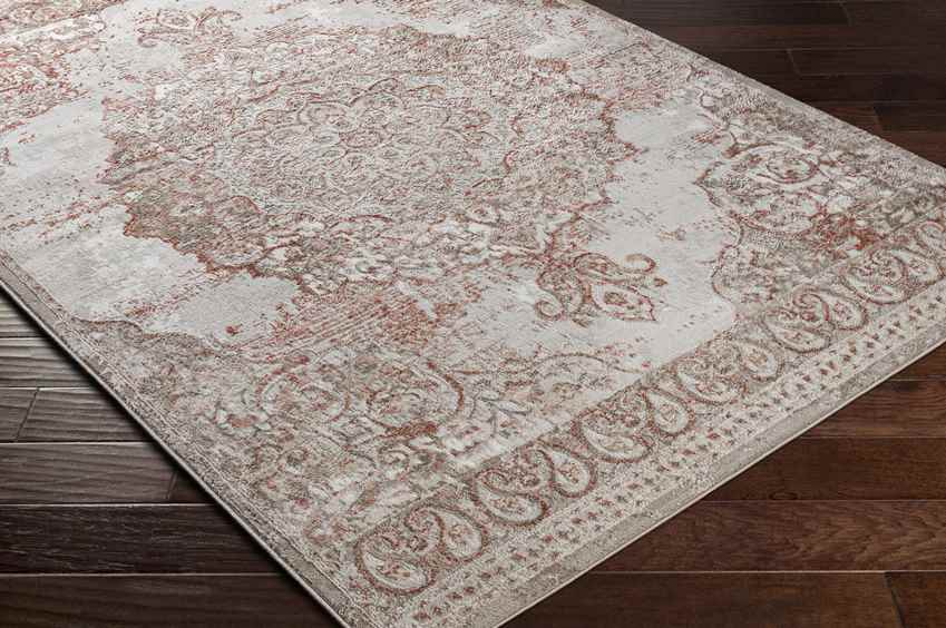 Jerry Traditional Brick Red Area Rug