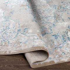 Jerry Traditional Denim Area Rug