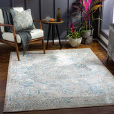 Jerry Traditional Denim Area Rug