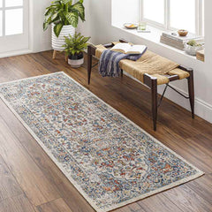 Bishop Hill Traditional Dark Blue Area Rug