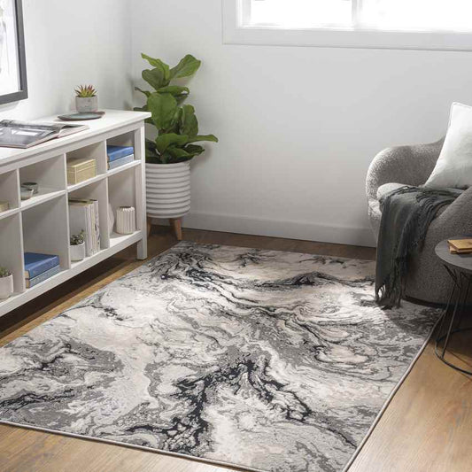 Lake Villa Modern Light Gray Area Rug