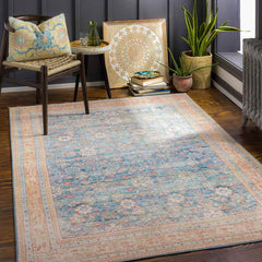 Orland Park Traditional Dark Blue Area Rug