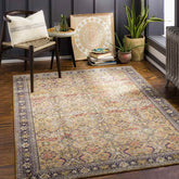 Paw Paw Traditional Tan Washable Area Rug
