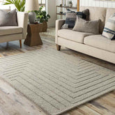 Springport Modern Light Gray Area Rug