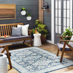 Avilla Traditional Teal Area Rug