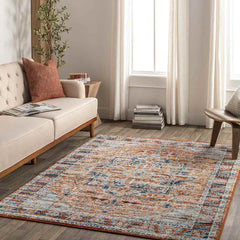 Cannelburg Traditional Burnt Orange Area Rug