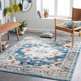 Mhilea Traditional Navy Area Rug