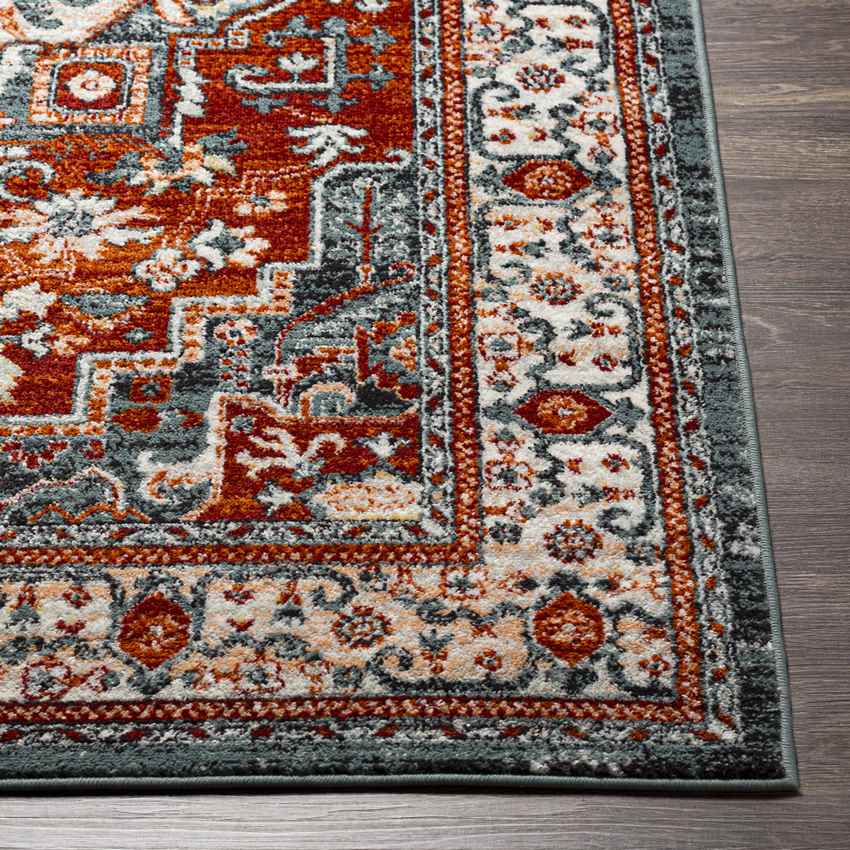 Corydon Traditional Burgundy Area Rug