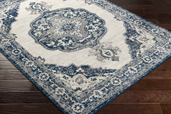 Dune Acres Traditional Navy Area Rug